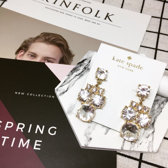 Kate Spade ♠️ Diamond Drop Earrings - Picture 6 of 7